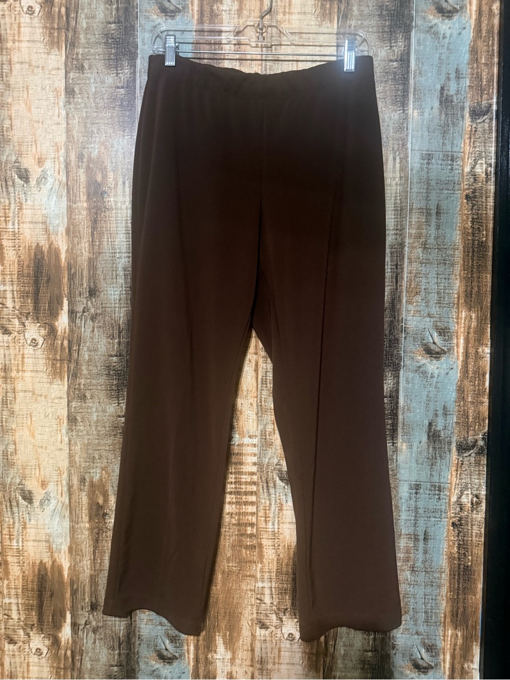 Susan Graver Pull-On Pants in Dark Brown